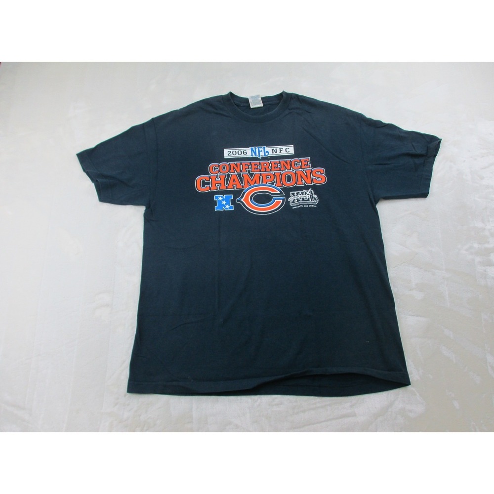 VINTAGE Chicago Bears Shirt Mens Extra Large Blue Super Bowl Football NFL*